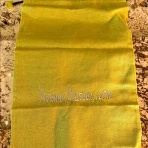 Neiman Marcus Yellow Drawstring Skirt Storage Bag
